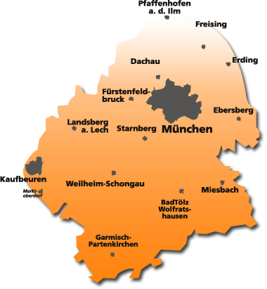 liefergebiet Bild unseres Liefergebietes